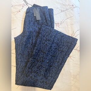 NWT Rachel Zoe Pants Womens Wide Leg blue snake skin Sz 8